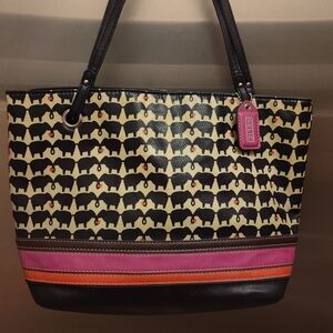 Relic Women's Black & Pink Patterned Tote Bag